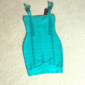 Turquoise Bandage dress